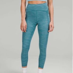 lululemon athletica Teal Heathered Leggings